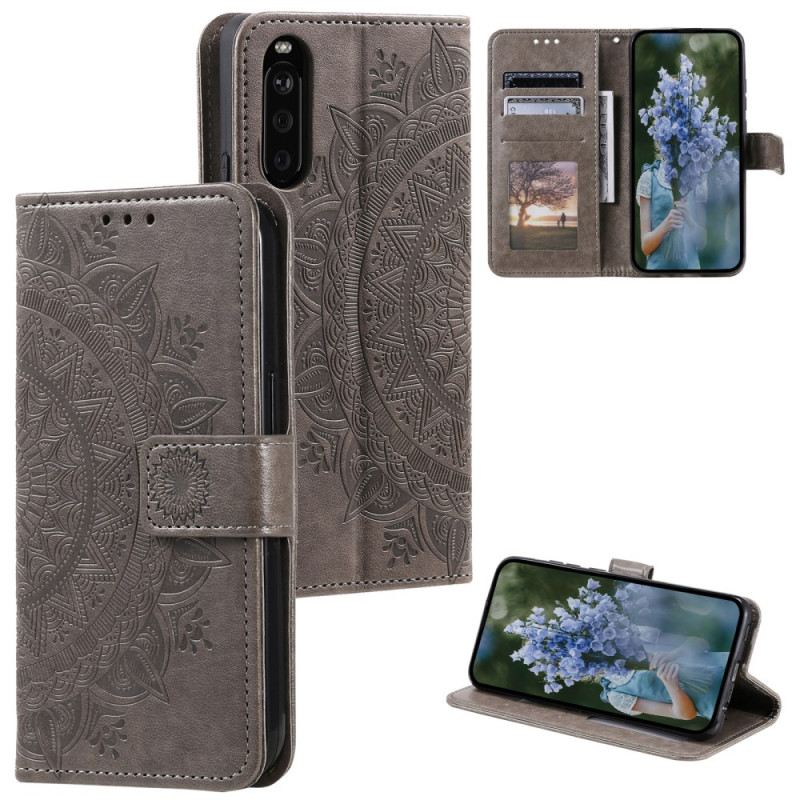 Bőrtok Sony Xperia 10 Vi Mandala Szíj Minta