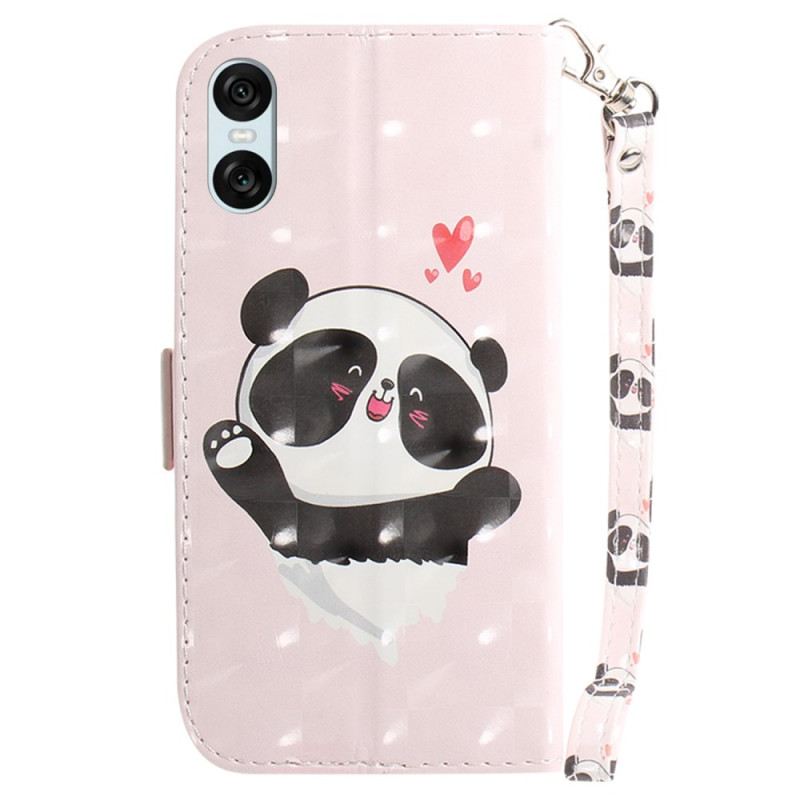 Fliptok Sony Xperia 10 Vi Panda Love Szíjjal