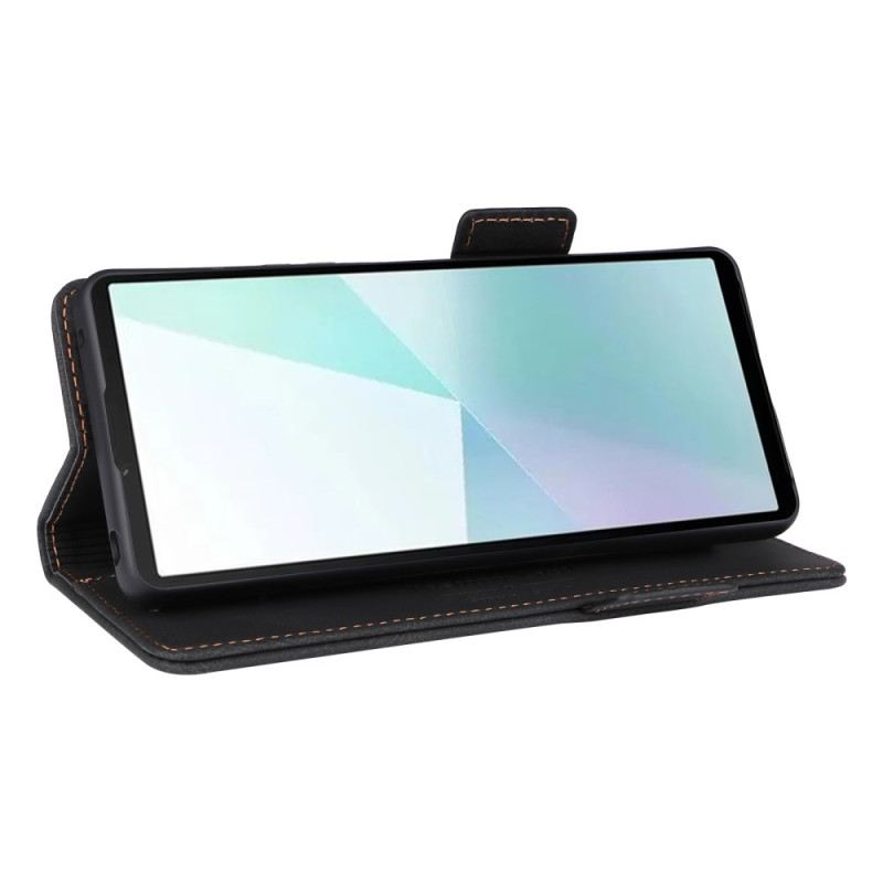 Fliptok Sony Xperia 10 Vi Retro Stílusú Velúr Hatás