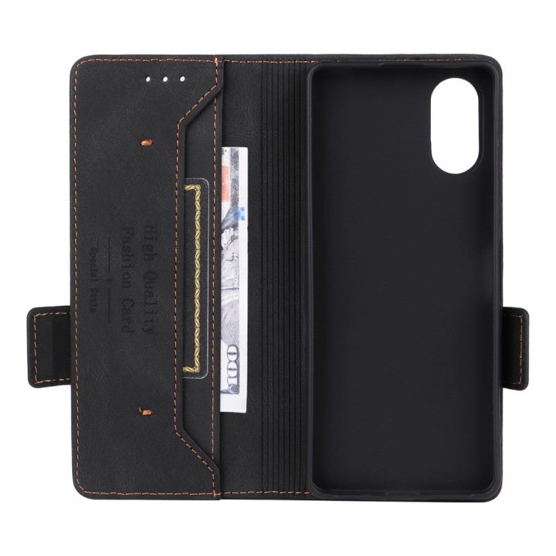 Fliptok Sony Xperia 10 Vi Retro Stílusú Velúr Hatás