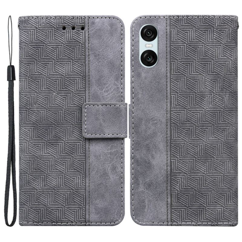 Fliptok Sony Xperia 10 Vi Szőtt Textúra