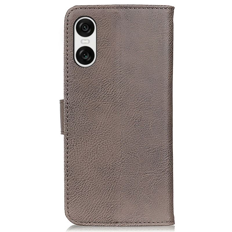 Kinyitható Bőrtok Sony Xperia 10 Vi Retro Műbőr Khazneh