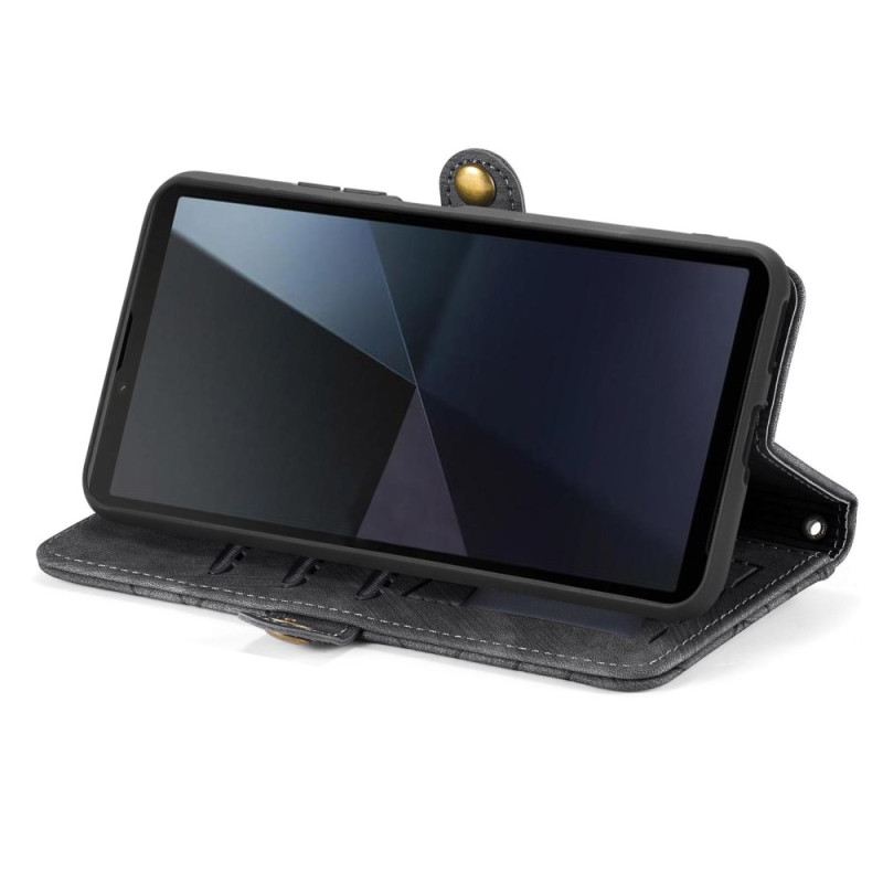 Kinyitható Tokok Sony Xperia 10 Vi Geometrikus Heveder Kialakítás