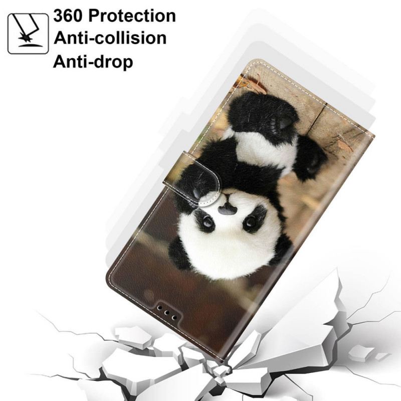 Fliptok / Bőrtok Samsung Galaxy M23 5G szíjjal Kis Panda Szíjjal