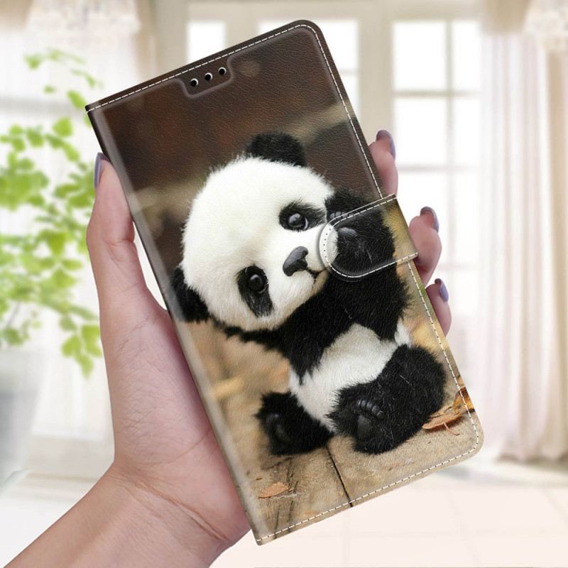 Fliptok / Bőrtok Samsung Galaxy M23 5G szíjjal Kis Panda Szíjjal