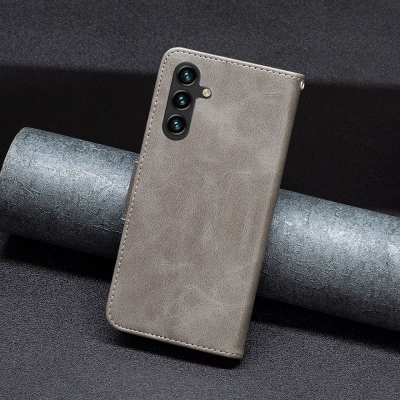 Bőrtok Samsung Galaxy A15 Bőrszíj Stílus