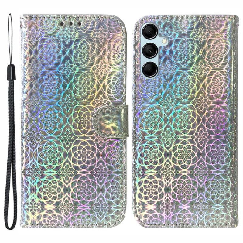 Bőrtok Samsung Galaxy A15 Strappy Disco Stílus