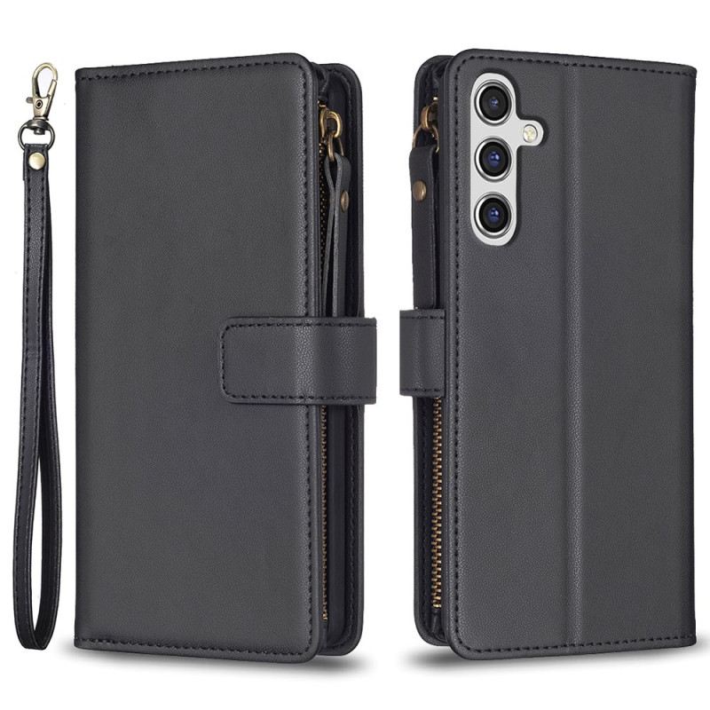 Bőrtok Samsung Galaxy A15 Szíjas Érmepénztárca