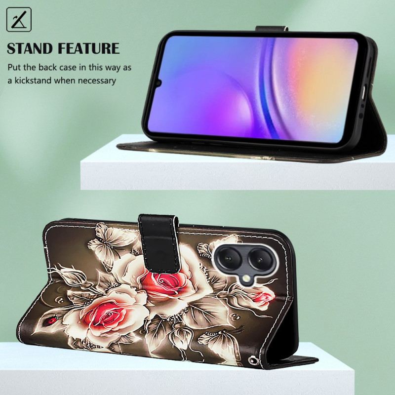 Bőrtok Samsung Galaxy A15 Szíjrózsák