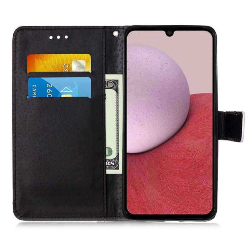 Fliptok Samsung Galaxy A15 Álom Cica Szíjjal