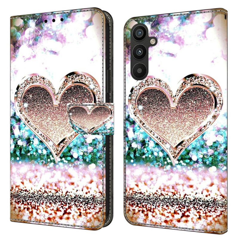Fliptok Samsung Galaxy A15 Gyémánt Szív