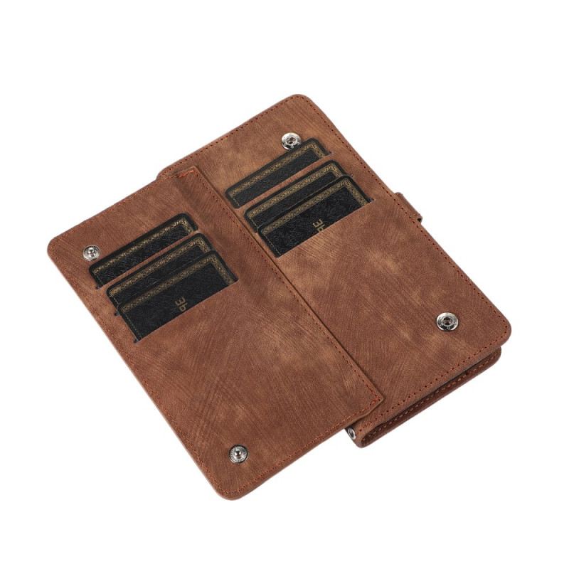 Fliptok Samsung Galaxy A15 Pénztárca Pánttal És Vállpánttal