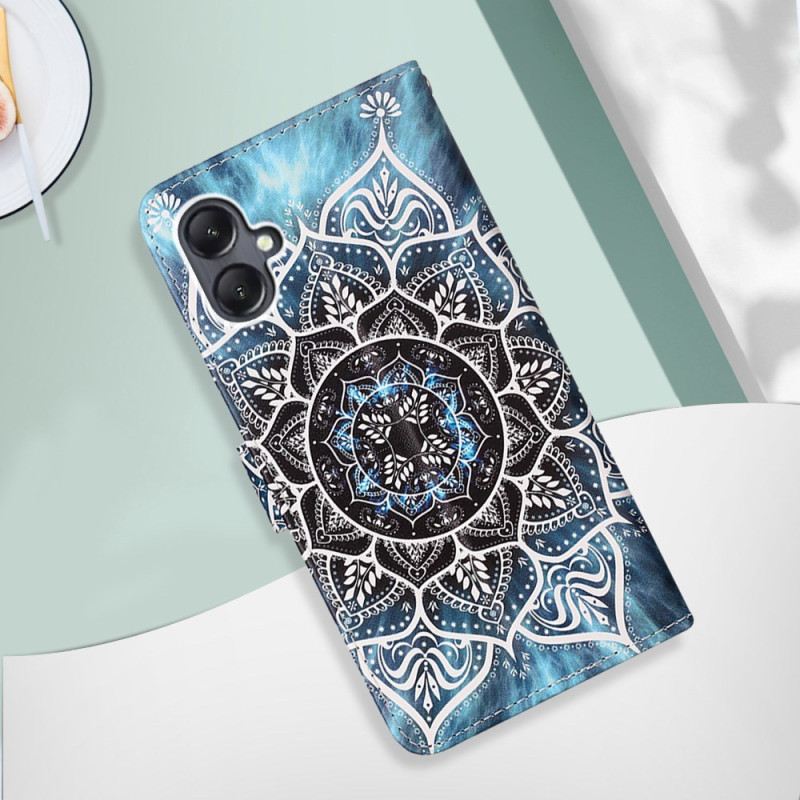 Fliptok Samsung Galaxy A15 Virágmandala Szíjjal