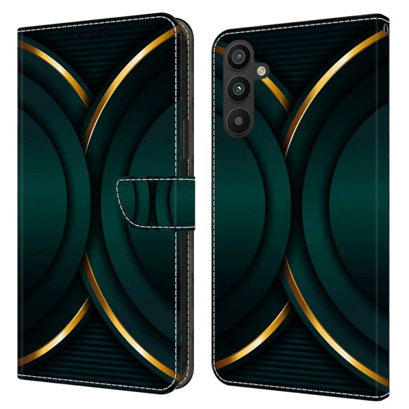 Kinyitható Tokok Samsung Galaxy A15 Arany Körvonal