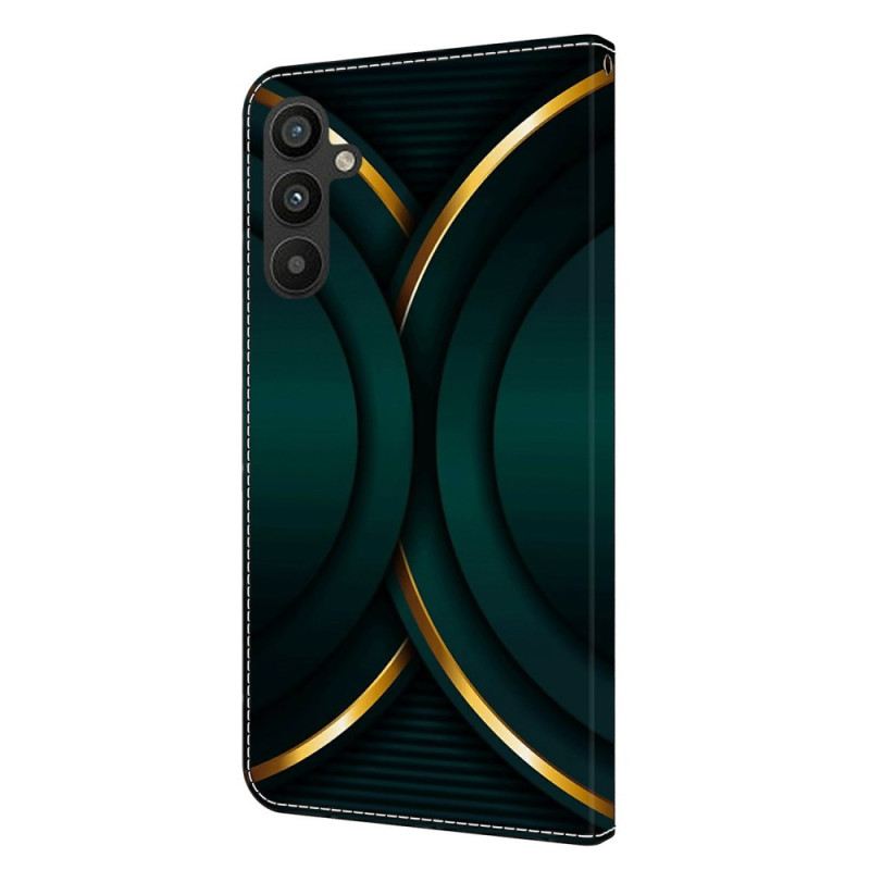 Kinyitható Tokok Samsung Galaxy A15 Arany Körvonal