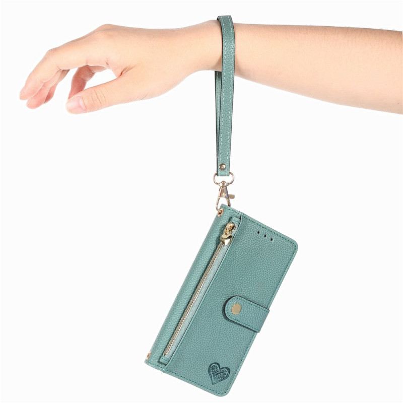 Kinyitható Tokok Samsung Galaxy A15 Szívminta És Rfid Védelem