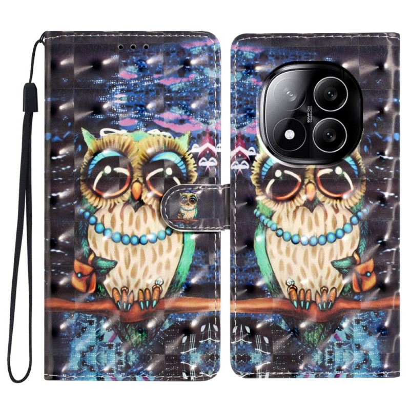 Bőrtok Xiaomi Redmi Note 14 Pro Plus 5g 3d Bagoly