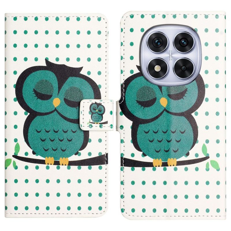 Bőrtok Xiaomi Redmi Note 14 Pro Plus 5g Alvó Bagoly