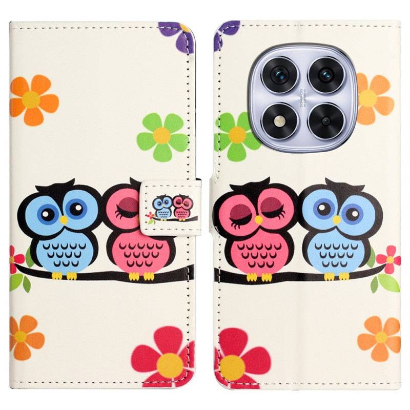 Bőrtok Xiaomi Redmi Note 14 Pro Plus 5g Bagolypár