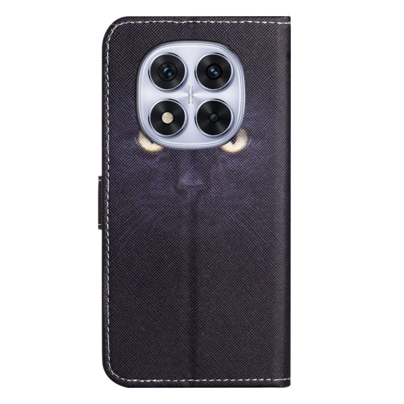 Bőrtok Xiaomi Redmi Note 14 Pro Plus 5g Fekete Macska