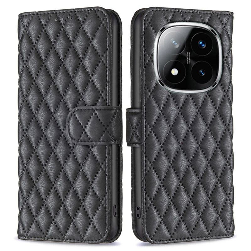 Bőrtok Xiaomi Redmi Note 14 Pro Plus 5g Klasszikus Steppelt