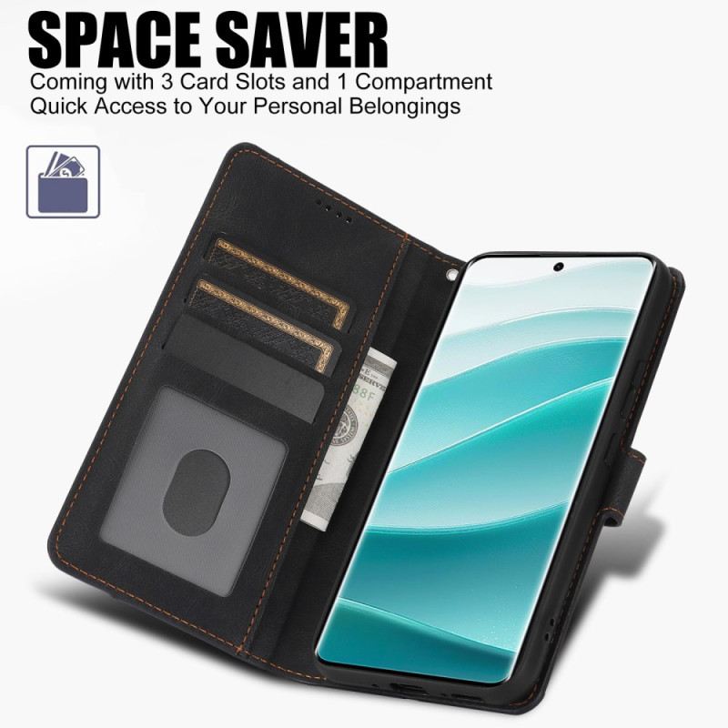 Bőrtok Xiaomi Redmi Note 14 Pro Plus 5g Pénztárcával És Állvánnyal