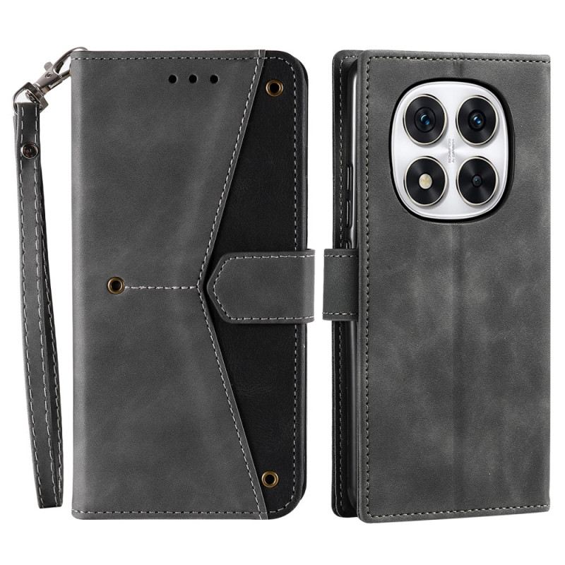 Bőrtok Xiaomi Redmi Note 14 Pro Plus 5g Vintage Kéttónusú