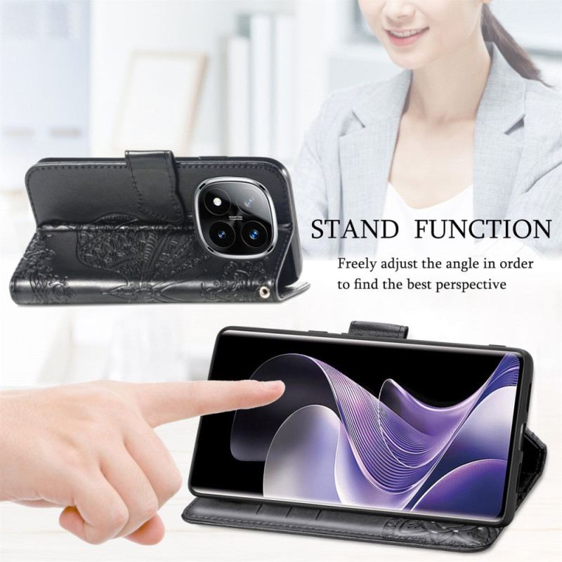 Fliptok Xiaomi Redmi Note 14 Pro Plus 5g Barokk Pillangó