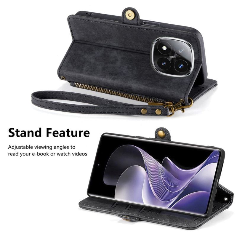 Fliptok Xiaomi Redmi Note 14 Pro Plus 5g Geometrikus Vonalakkal Díszített Pénztárca