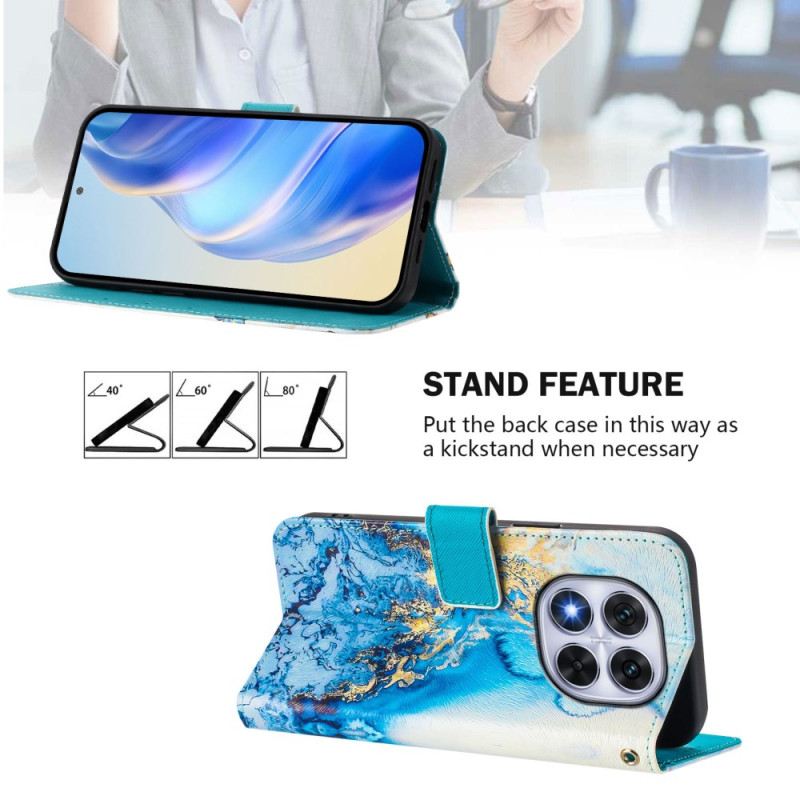 Kinyitható Tokok Xiaomi Redmi Note 14 Pro Plus 5g Óceán Márványminta