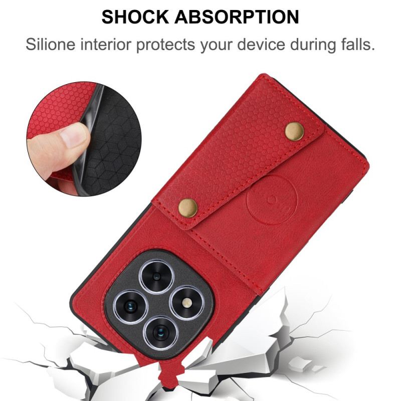 Tok Xiaomi Redmi Note 14 Pro Plus 5g Bőr Stílusú Kártyatartó És Állvány