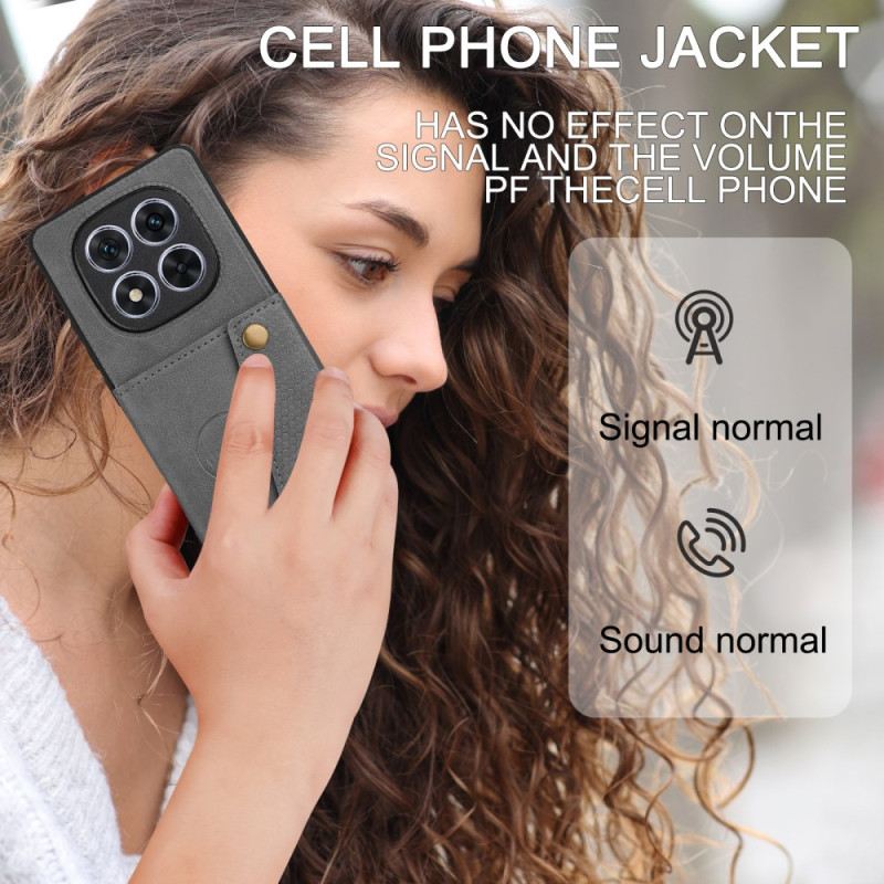 Tok Xiaomi Redmi Note 14 Pro Plus 5g Bőr Stílusú Kártyatartó És Állvány