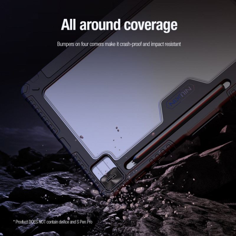 Samsung Galaxy Tab S10 Fe Plus Nillkin Lökhárító Origami Állvánnyal És Csúszó Fedéllel