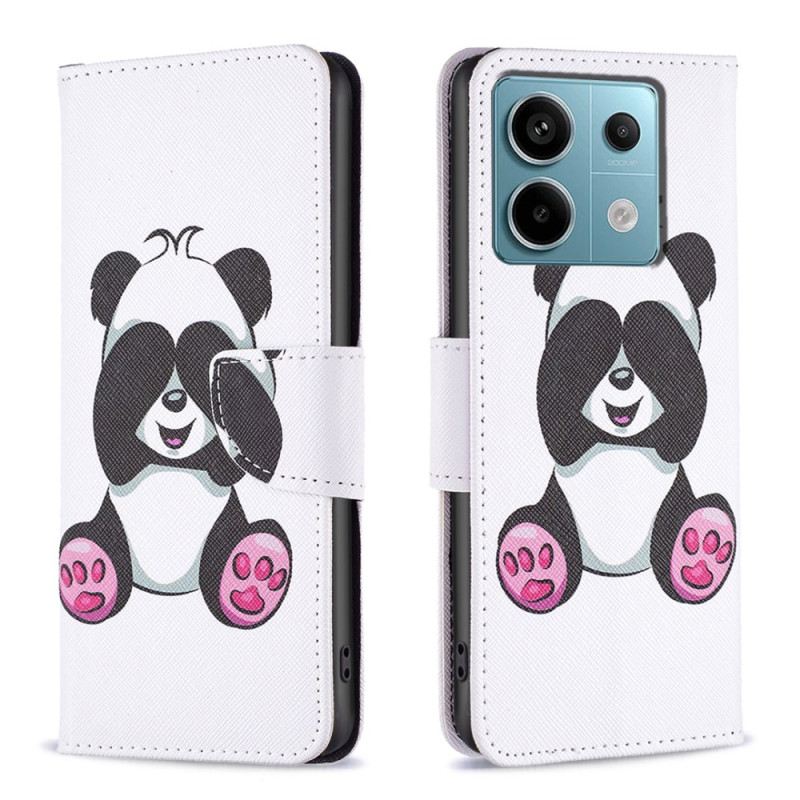 Bőrtok Poco X6 5g Kis Panda
