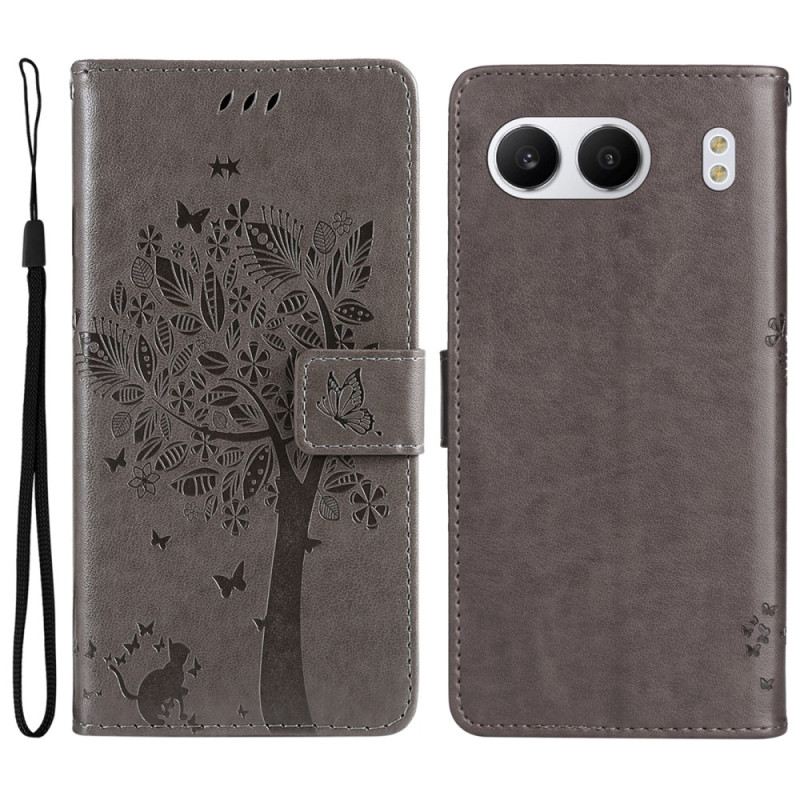 Bőrtok Oneplus Nord 4 Fa És Macska