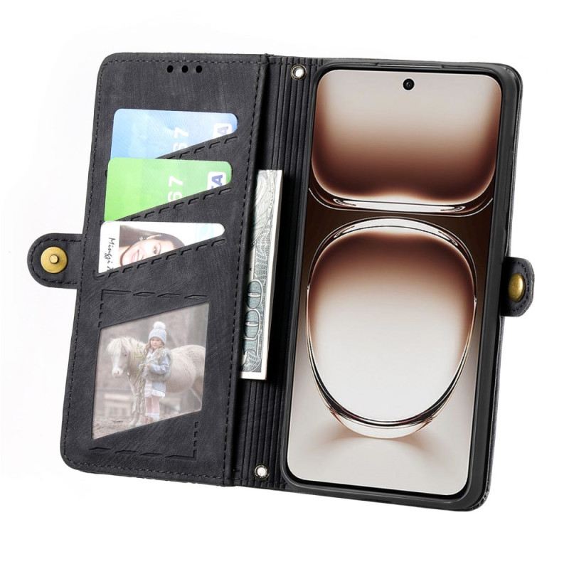 Bőrtok Oneplus Nord 4 Geometrikus Mintás Pénztárca