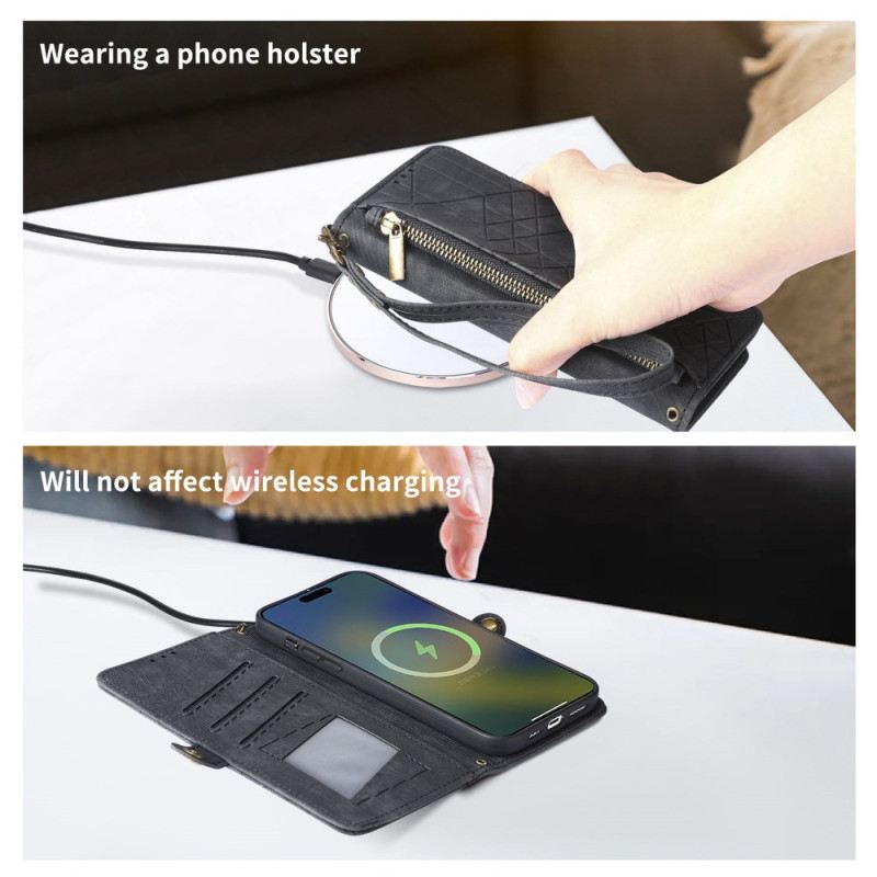 Bőrtok Oneplus Nord 4 Geometrikus Mintás Pénztárca