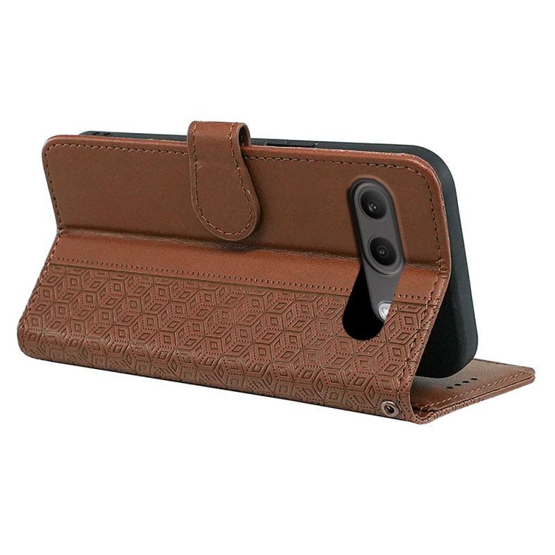 Bőrtok Oneplus Nord 4 Kocka Alakú Minta