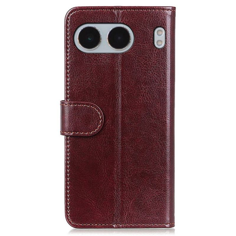 Bőrtok Oneplus Nord 4 Lakkbőr Műbőr