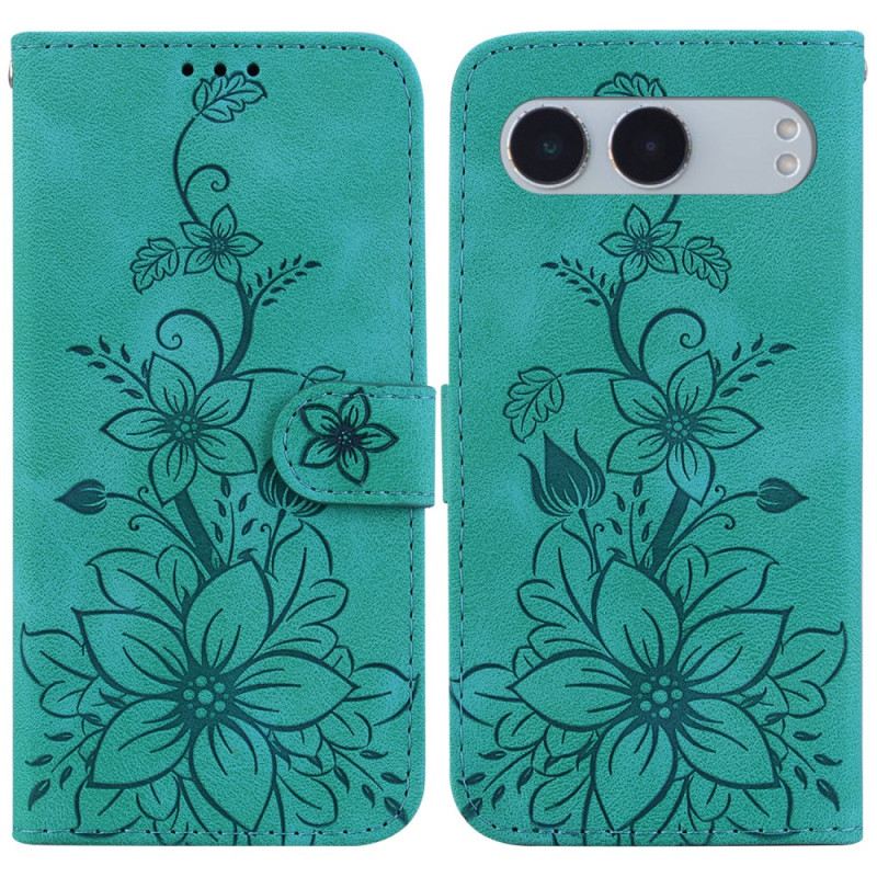 Bőrtok Oneplus Nord 4 Liliomvirág