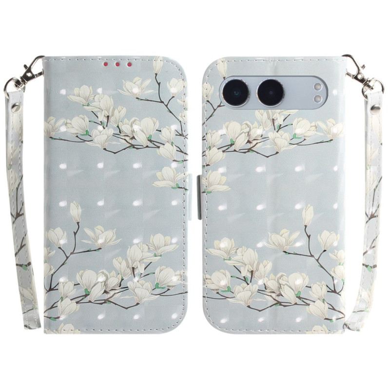 Bőrtok Oneplus Nord 4 Magnóliák Nyakpánt