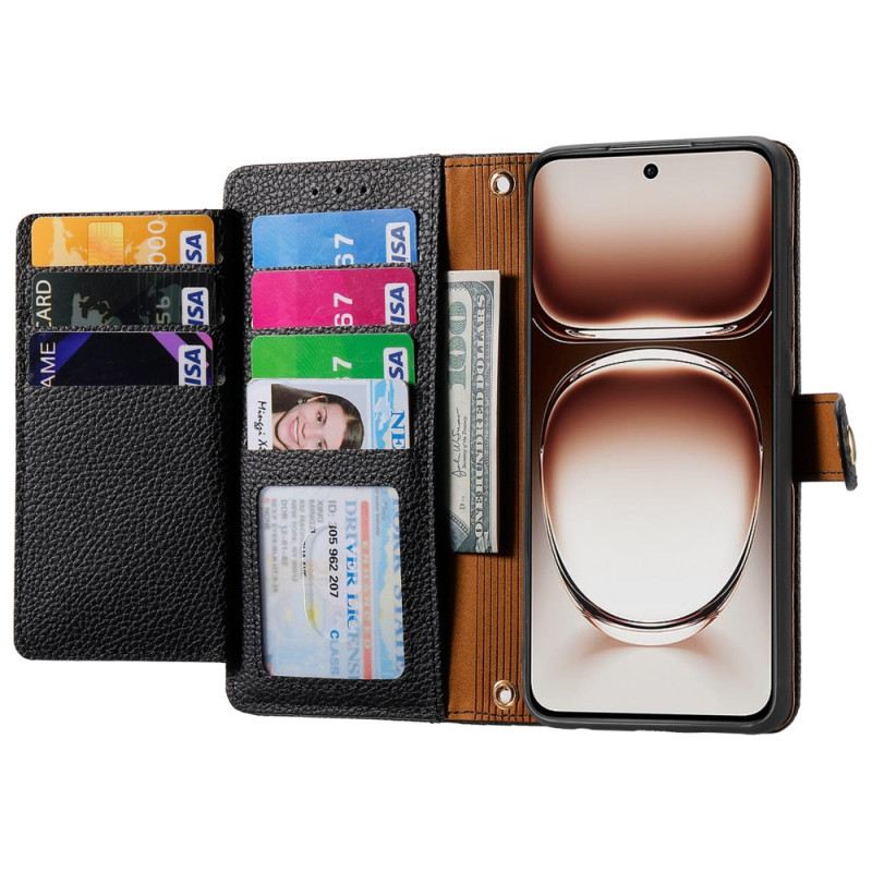 Kinyitható Bőrtok Oneplus Nord 4 Szív Alakú Rfid-blokkolós Pénztárca