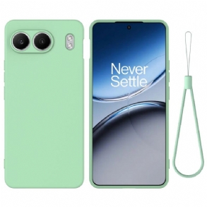 Mobiltelefon Tokok Oneplus Nord 4 Folyékony Szilikon Pánttal