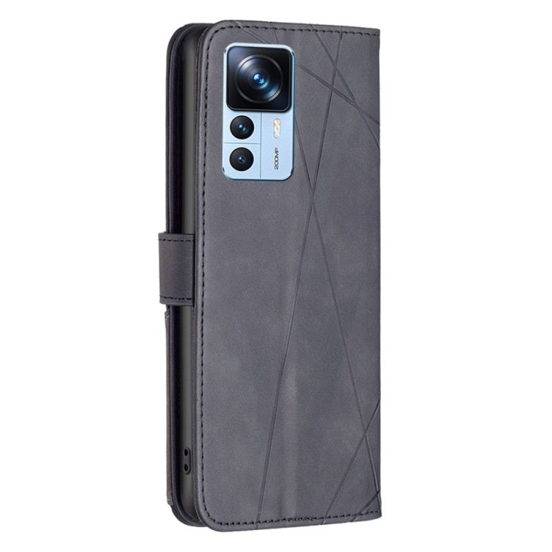 Fliptok / Bőrtok Xiaomi 12T / 12T Pro Binfen Színes Háromszögek