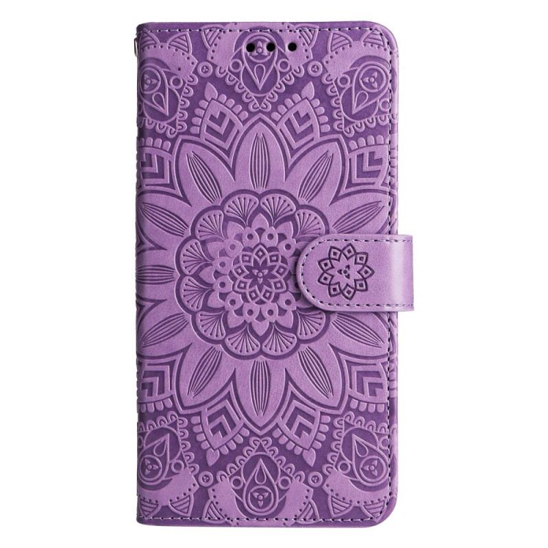Fliptok / Bőrtok Xiaomi 12T / 12T Pro Napraforgó Nyakpánttal