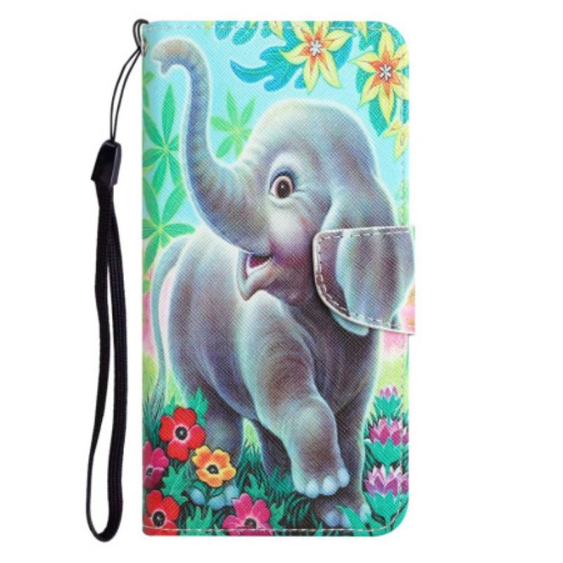 Fliptok Xiaomi 12T / 12T Pro szíjjal Ne Nyúlj Hozzám Elefánt Szíjjal