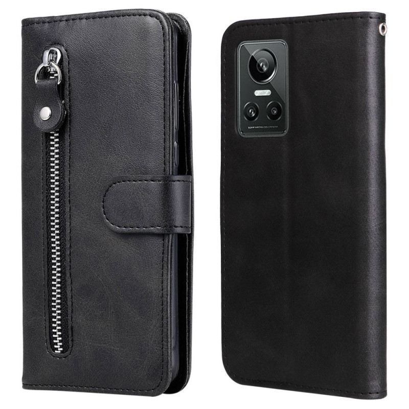 Fliptok / Bőrtok Realme GT Neo 3 Tárcatok Zip Pénztárca