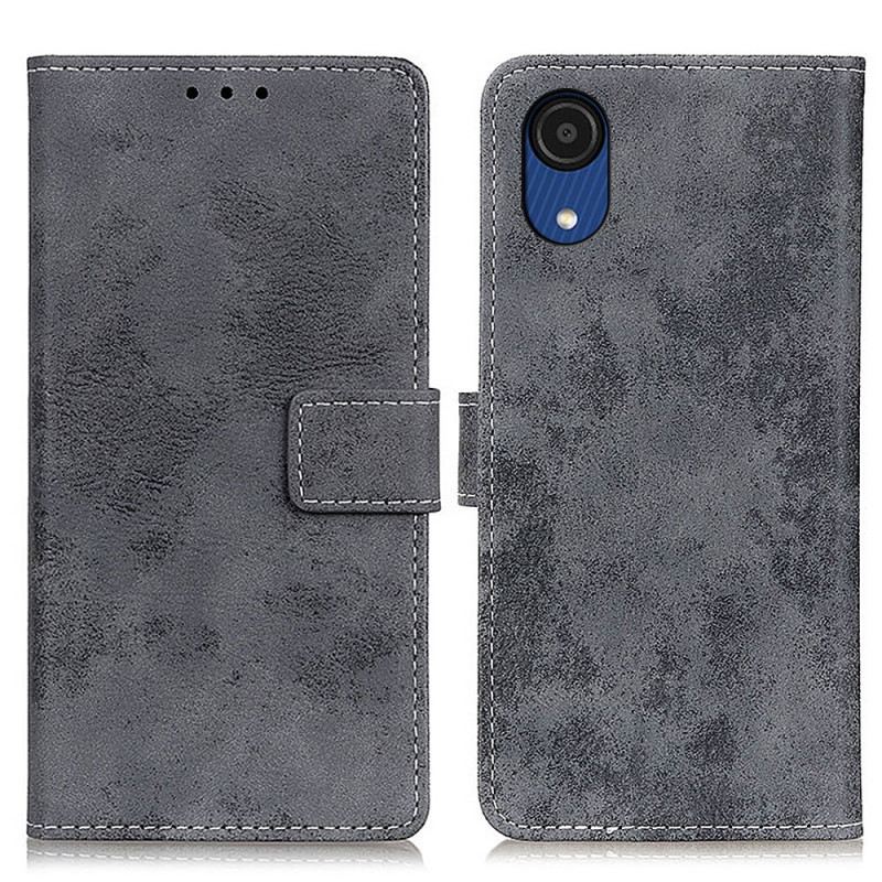 Kinyitható Tokok Samsung Galaxy A03 Core Vintage Bőr Hatás