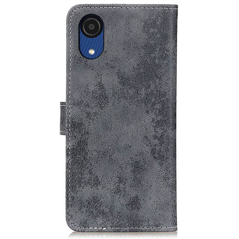 Kinyitható Tokok Samsung Galaxy A03 Core Vintage Bőr Hatás