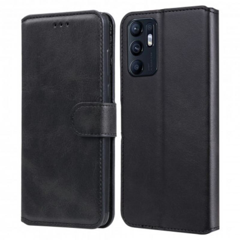 Fliptok / Bőrtok Oppo Reno 6 5G Szolid Szín